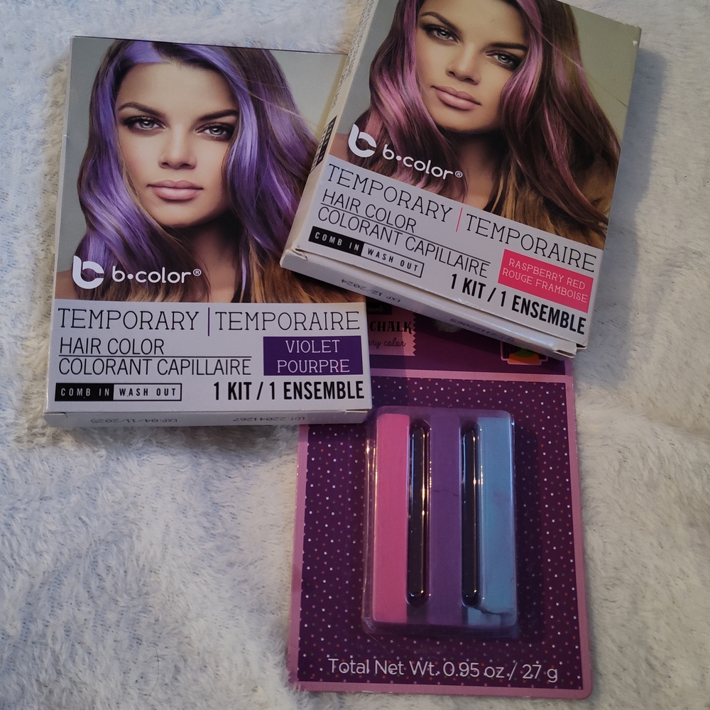 B-Color Temporary Hair Color Kit - Violet and Raspberry Red